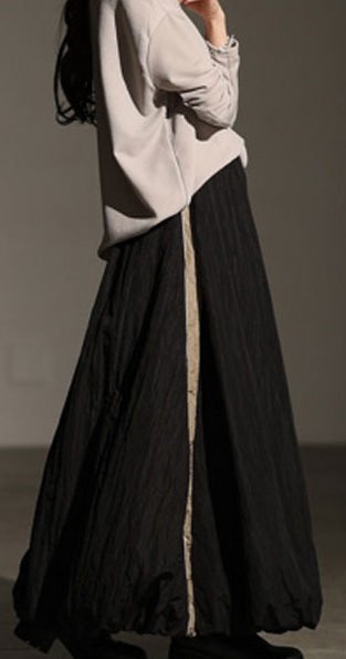 レディース 大人 モード レディスポーティーな配色ラインバルーンスカート