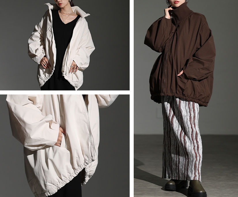 ビッグシルエット中綿アウター