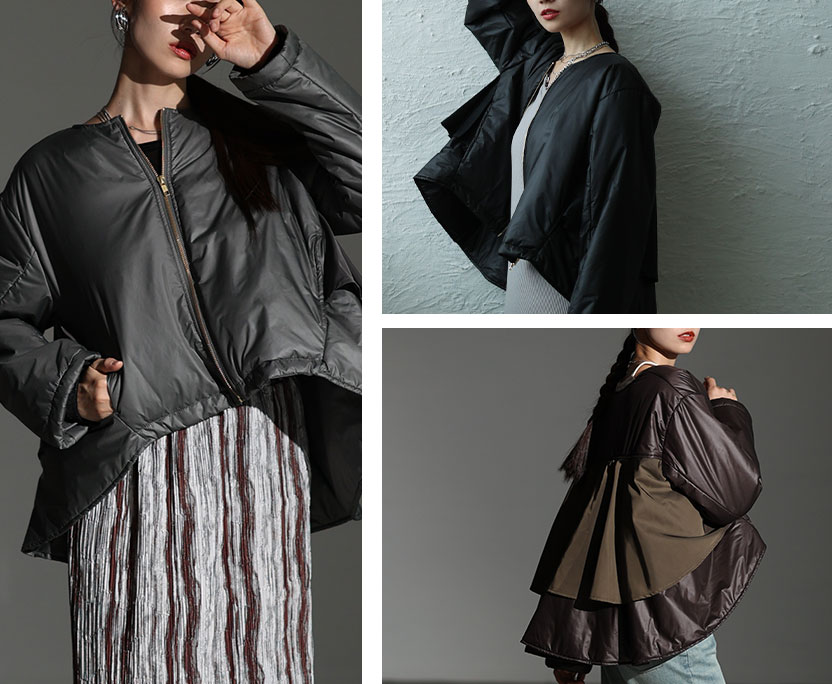 バックフレアブルゾン