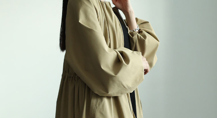 バルーンスリーブドロストロングコート