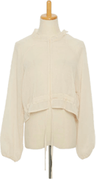 軽やかに纏う洗練シアーフリルボレロ