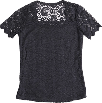 背中が涼しい半袖レースインナートップス