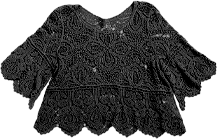 重ねても涼しげなクロシェ編みトップス