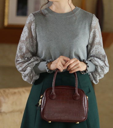 日本製ハンドメイドオリジナル牛革ハンドバッグ