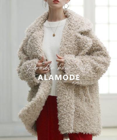 プードルファーダブルミドルコート【10月20日20時販売新作】