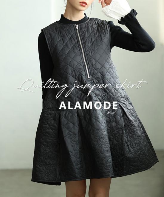 ダイヤ×花柄キルティングワンピース【10月8日20時販売新作】